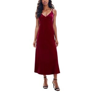 Taylor Slip Dress Womens 12 Thistle Pink Velvet‎ Sleeveless Party Cocktail Maxi